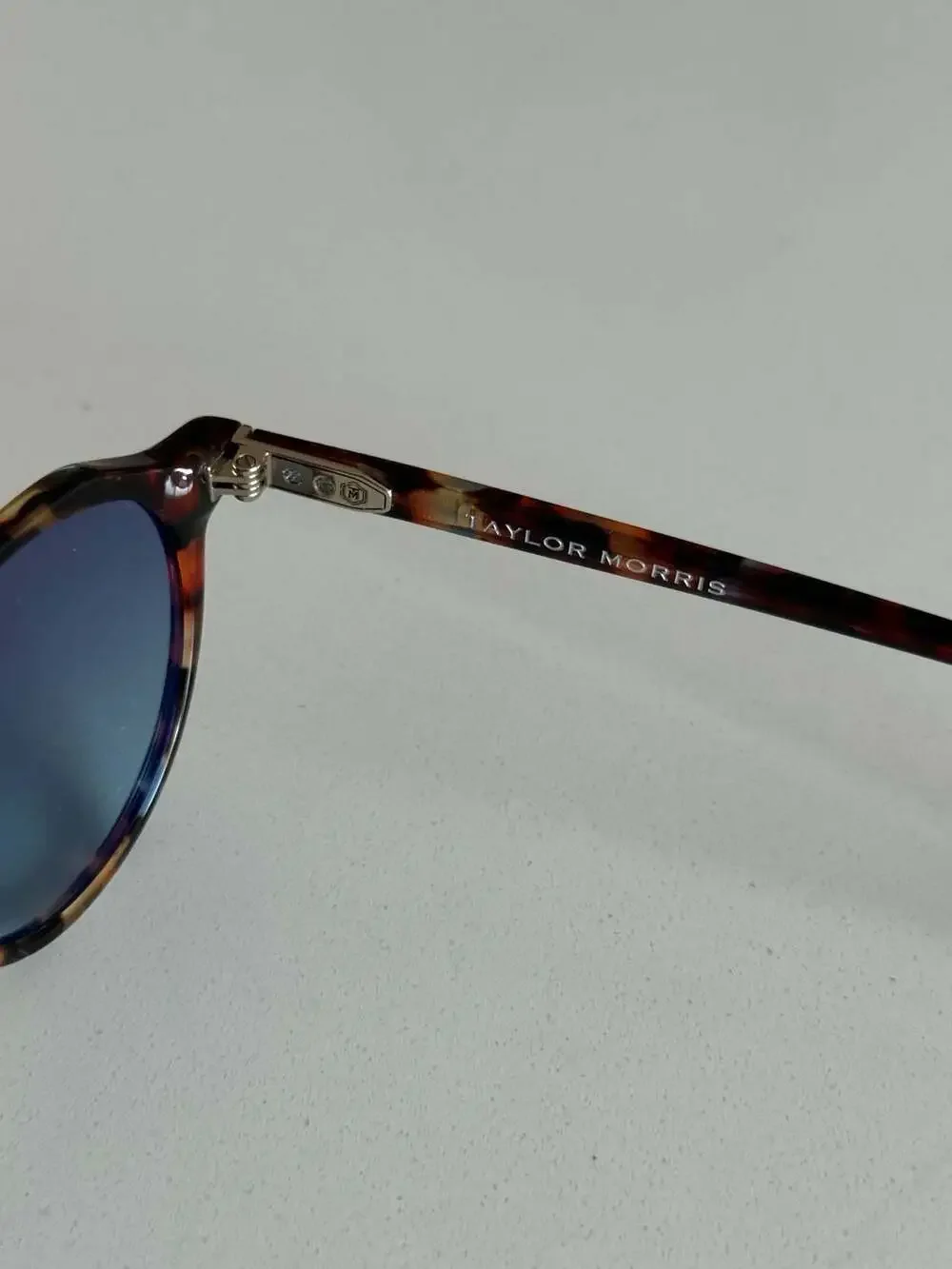 Taylor Morris Oxford Taxi Tortoise Sunglasses with Blue Lenses